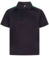 LV293 Finden + Hales Kids Team Polo Shirt Black / Emerald colour image